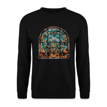 Stained Glass - Stained Glass Artist - Unisex Sweatshirt - black - Front - Alina (178cm) & Michal (187cm)