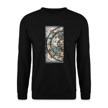Stained Glass - Stained Glass Artist - Unisex Sweatshirt - black - Front - Alina (178cm) & Michal (187cm)