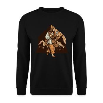 Jésus comme géocacheur - Geocaching Geocacher - Sweat-shirt Unisexe - noir - Devant - Alina (178cm) & Michal (187cm)