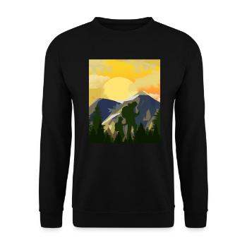 Montagnes de géocachette Father Son - Geocaching Geocacher - Sweat-shirt Unisexe - noir - Devant - Alina (178cm) & Michal (187cm)