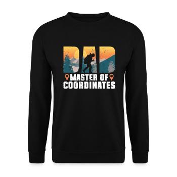 Papa - Maître des Coordonnées - Géocaching - Sweat-shirt Unisexe - noir - Devant - Alina (178cm) & Michal (187cm)