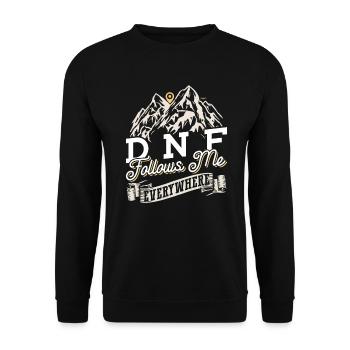 DNF me suit partout - Geocaching Geocacher - Sweat-shirt Unisexe - noir - Devant - Alina (178cm) & Michal (187cm)