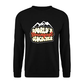 The youngest geocacher in the world - Geocaching - Unisex Sweatshirt - black - Front - Alina (178cm) & Michal (187cm)