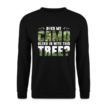 Mon camouflage convient-il à cet arbre? - Géocaching - Sweat-shirt Unisexe - noir - Devant - Alina (178cm) & Michal (187cm)