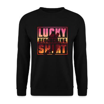 Chemise Lucky Geocaching - Geocaching Geocacher - Sweat-shirt Unisexe - noir - Devant - Alina (178cm) & Michal (187cm)