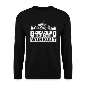 Le géocaching est mon entraînement - Geocaching Geocacher - Sweat-shirt Unisexe - noir - Devant - Alina (178cm) & Michal (187cm)