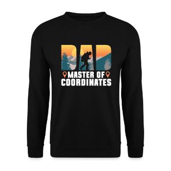 Papa - Maître des coordonnées - Géocaching - Sweat-shirt Unisexe - noir - Devant - Alina (178cm) & Michal (187cm)