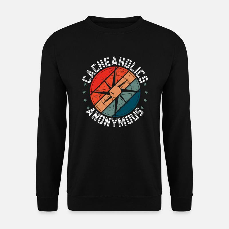 Cacheaholics Anonymous - Geocaching Geocacher - Unisex Sweatshirt - black