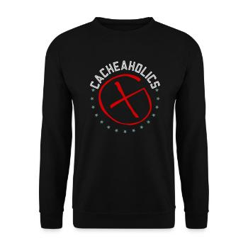 Cacheaholics - Geocaching Geocacher - Sweat-shirt Unisexe - noir - Devant - Alina (178cm) & Michal (187cm)