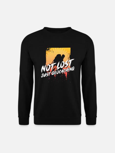 Nicht verloren - nur Geocaching - Geocaching - Unisex Pullover - Schwarz