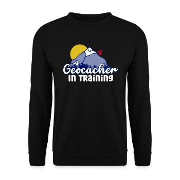 Géocacheur en formation - Geocaching Geocacher - Sweat-shirt Unisexe - noir - Devant - Alina (178cm) & Michal (187cm)