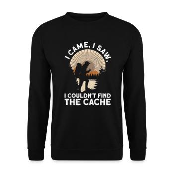 Geocaching Geocacher Lustig Spruch - Unisex Sweatshirt - black - Front - Alina (178cm) & Michal (187cm)