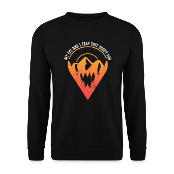 GPS Dire Funny Geocaching Geocacher - Sweat-shirt Unisexe - noir - Devant - Alina (178cm) & Michal (187cm)