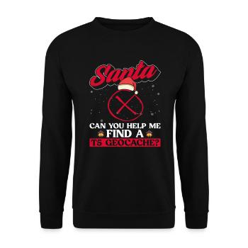 Geocache Geocaching Geocacher Christmas - Unisex Sweatshirt - black - Front - Alina (178cm) & Michal (187cm)