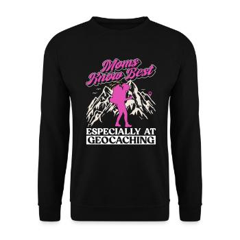 Géocachette Maman Maman Géocacheur - Sweat-shirt Unisexe - noir - Devant - Alina (178cm) & Michal (187cm)