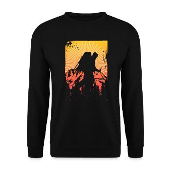 Geocacher Retro - Geocaching Geocacher - Sweat-shirt Unisexe - noir - Devant - Alina (178cm) & Michal (187cm)