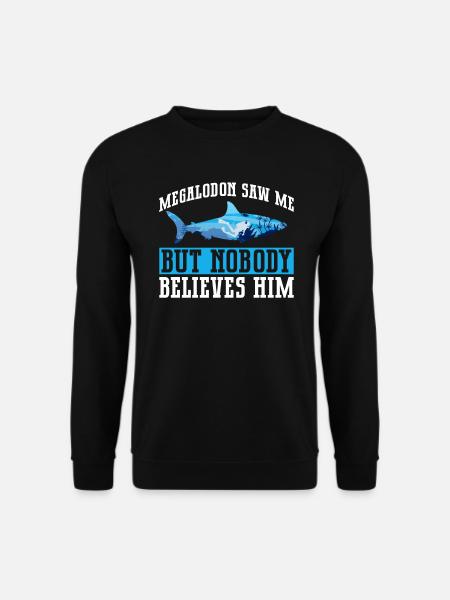 Megalodon Shark Funny Gift - Unisex Sweatshirt - black