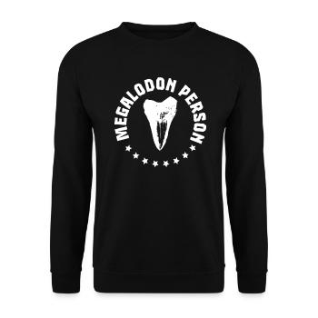 Megalodon Man - Megalodon Shark - Unisex Sweatshirt - black - Front - Alina (178cm) & Michal (187cm)