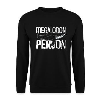 Megalodon Man - Megalodon Shark - Unisex Sweatshirt - black - Front - Alina (178cm) & Michal (187cm)