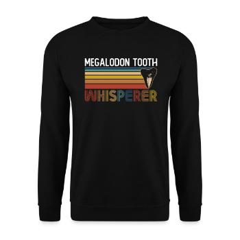 Megalodon Tooth Whisperer - Megalodon Shark - Unisex Sweatshirt - black - Front - Alina (178cm) & Michal (187cm)