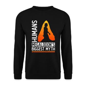 People - The biggest myth of the megalodon - - Unisex Sweatshirt - black - Front - Alina (178cm) & Michal (187cm)