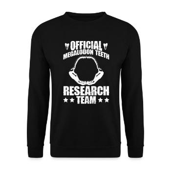 Megalodon Dental Research Team - Megalodon Shark - Unisex Sweatshirt - black - Front - Alina (178cm) & Michal (187cm)