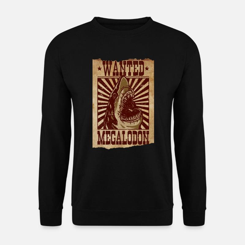 Gesucht - Megalodon - Megalodon Hai - Unisex Pullover - Schwarz