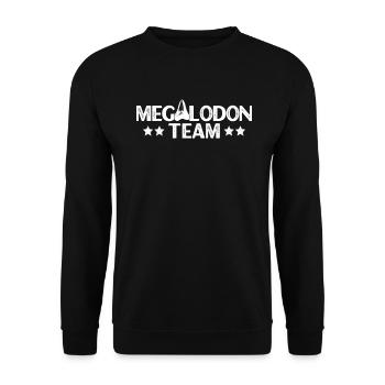 Megalodon Team - Megalodon Young Shark - Unisex Sweatshirt - black - Front - Alina (178cm) & Michal (187cm)