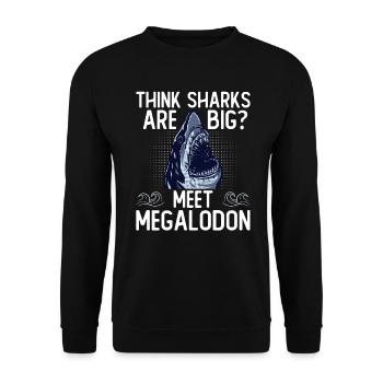 Vous pensez que les requins sont gros? Rencontrez Megalodon - Sweat-shirt Unisexe - noir - Devant - Alina (178cm) & Michal (187cm)
