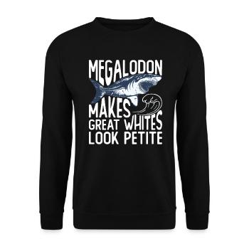 Megalodon rend les grands requins blancs délicats - Sweat-shirt Unisexe - noir - Devant - Alina (178cm) & Michal (187cm)