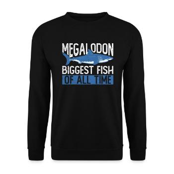Megalodon - Le plus grand requin de tous les temps - Sweat-shirt Unisexe - noir - Devant - Alina (178cm) & Michal (187cm)