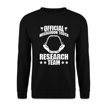 Megalodon Dental Research Team - Megalodon Shark - Unisex Sweatshirt - black - Front - Alina (178cm) & Michal (187cm)