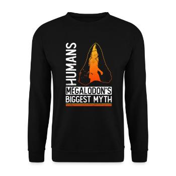 People - The biggest myth of the megalodon - - Unisex Sweatshirt - black - Front - Alina (178cm) & Michal (187cm)