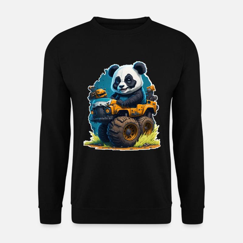 Panda - Unisex Pullover - Schwarz