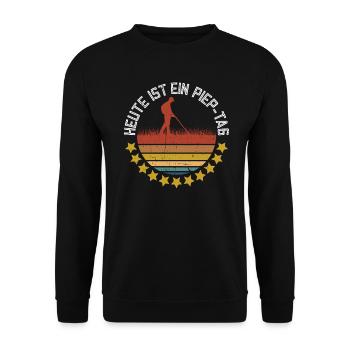 Heute Ist Ein Piep-Tag - Metalldetektor - Unisex Pullover - Schwarz - Vorne - Alina (178cm) & Michal (187cm)