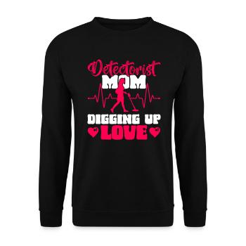 Metal Detector Detectorist Mom Mother's Day - Unisex Sweatshirt - black - Front - Alina (178cm) & Michal (187cm)