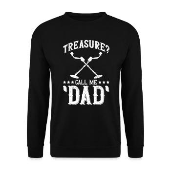 Metal Detector Treasure Hunt Daddy Detectorist - Unisex Sweatshirt - black - Front - Alina (178cm) & Michal (187cm)