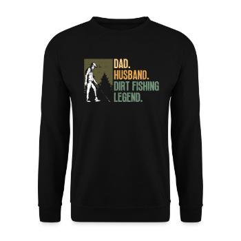 Metal Detector Treasure Hunt Daddy Detectorist - Unisex Sweatshirt - black - Front - Alina (178cm) & Michal (187cm)