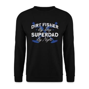 Metal Detector Treasure Hunt Daddy Detectorist - Unisex Sweatshirt - black - Front - Alina (178cm) & Michal (187cm)