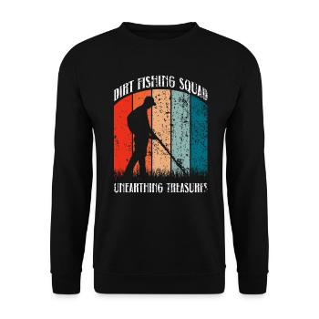 Metal Detector Detectorist Team Treasure Hunt - Unisex Sweatshirt - black - Front - Alina (178cm) & Michal (187cm)