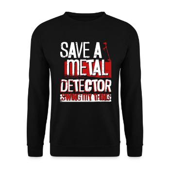 Safe A Détecteur de métaux - Swing My Thing - Sweat-shirt Unisexe - noir - Devant - Alina (178cm) & Michal (187cm)