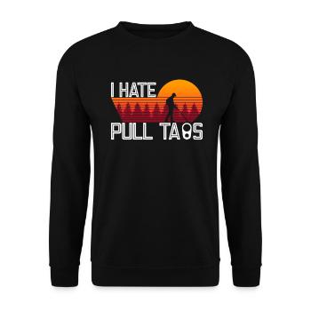 I Hate Can Clips - Metal Detector Detectorist - Unisex Sweatshirt - black - Front - Alina (178cm) & Michal (187cm)