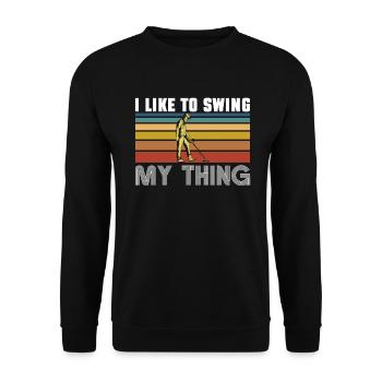 J’aime balancer mon truc - chasse au trésor - Sweat-shirt Unisexe - noir - Devant - Alina (178cm) & Michal (187cm)
