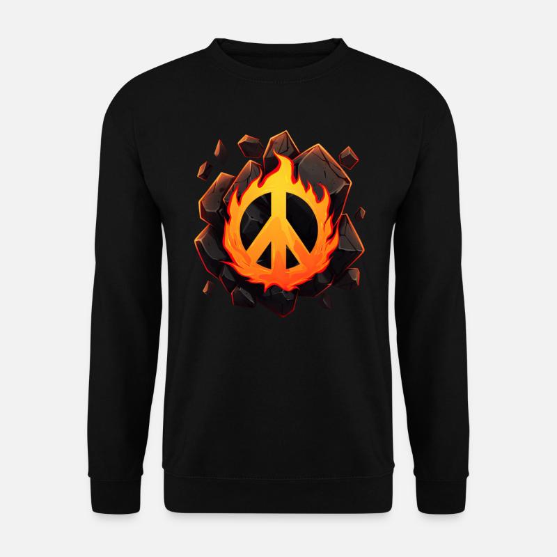 Burning for Peace - Unisex Sweatshirt - black