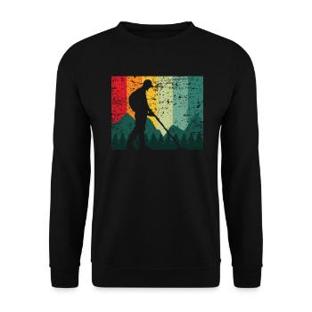 Metal Detector Treasure Hunt Detectorist - Unisex Sweatshirt - black - Front - Alina (178cm) & Michal (187cm)