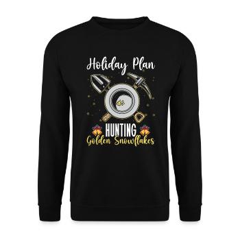Orpaillage de l’or creusant l’or Dicton de Noël - Sweat-shirt Unisexe - noir - Devant - Alina (178cm) & Michal (187cm)