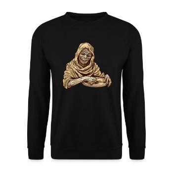 Mumie Goldwaschen Goldschürfen - Unisex Pullover - Schwarz - Vorne - Alina (178cm) & Michal (187cm)