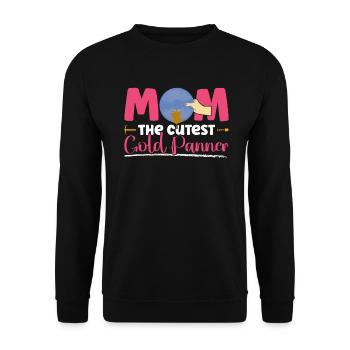 Mama - The Cutest Gold Panner - Gold Prospecting - Unisex Sweatshirt - black - Front - Alina (178cm) & Michal (187cm)
