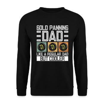 Or orpaillage prospecteur d’or papa Fête des pères - Sweat-shirt Unisexe - noir - Devant - Alina (178cm) & Michal (187cm)