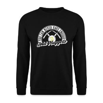 orpaillage prospection d’or pépite d’or dicton - Sweat-shirt Unisexe - noir - Devant - Alina (178cm) & Michal (187cm)